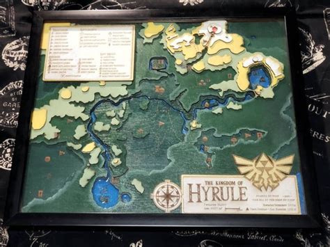 Hyrule Map Legend Of Zelda Ocarina Of Time Mapa 3d De Etsy España