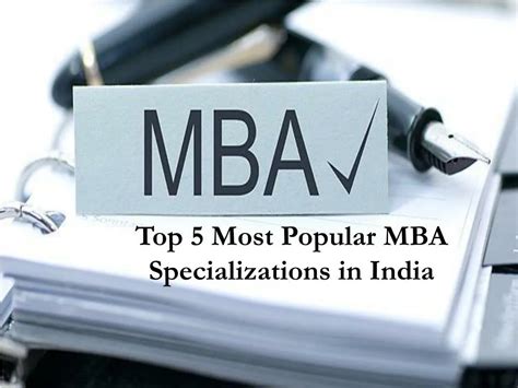 Ppt Top 5 Most Popular Mba Specializations In India Powerpoint