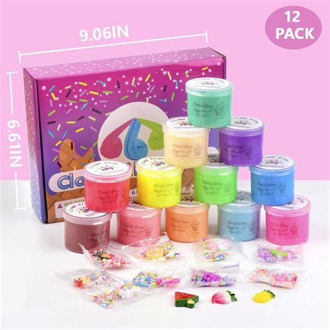 Buy Super Slime With 12 Pack Premium Cloud Slime Kit Include Candy Ice