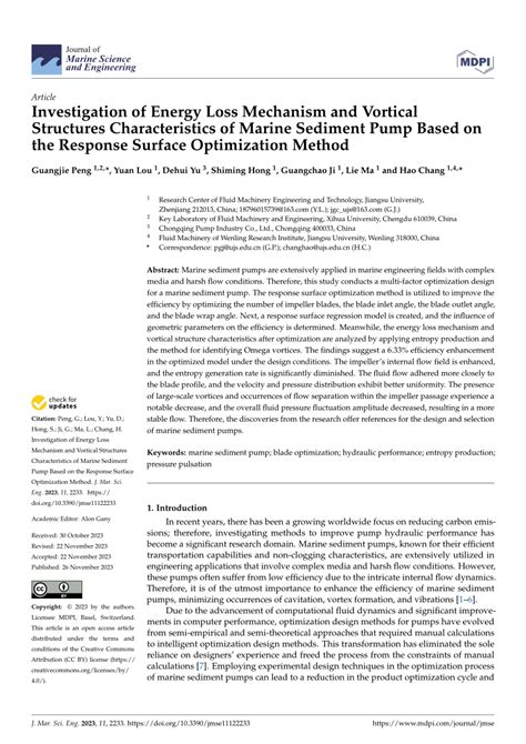 PDF Investigation Of Energy Loss Mechanism And Vortical Structures