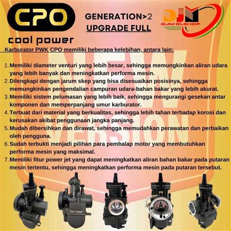 Jual Karburator Cpo Pe Pwk 28 30 32 34 Karbu Kotak Original Black