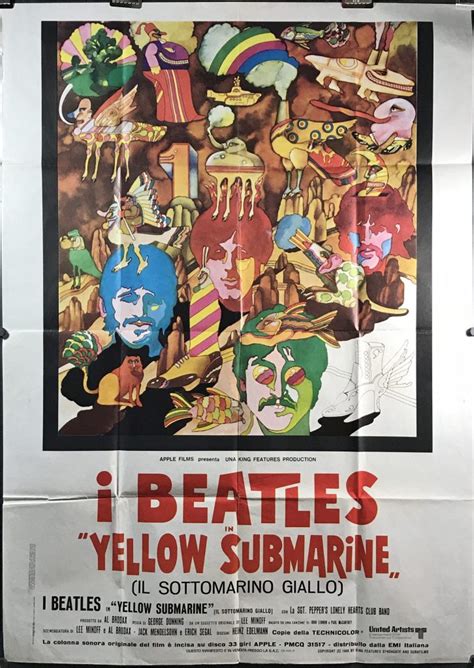 YELLOW SUBMARINE, Original Vintage Italian Beatles Movie Poster ...