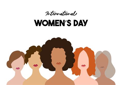 International Womens Day Poster 5 Women With Different Skin Tone And