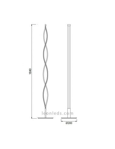 Lumin Ria De P Para Sala De Estar Led Prata Cromo Sahara Xl