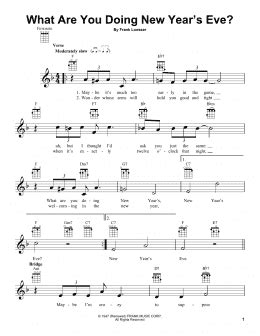 What Are You Doing New Year S Eve Ukulele Print Sheet Music Now