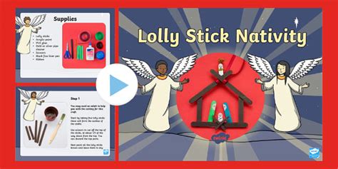 Diy Lolly Stick Nativity Scene Powerpoint Professor Feito