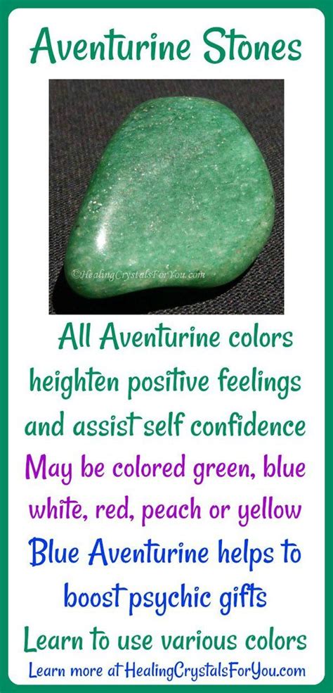 Aventurine Stones Meaning Properties And Powers | Healing crystals for you, Best healing ...