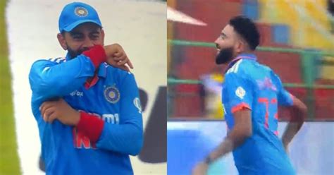 Ind Vs Sl Watch Virat Kohli In Splits As Mohammed Siraj Runs To Save