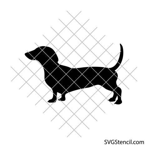 Dachshund Silhouette Svg Dog Monogram Svg Weiner Dog Svg Svgstencil