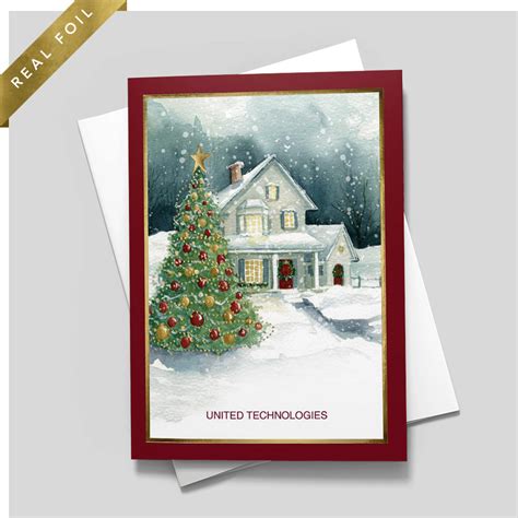 Christmas Morning Snowfall By Brookhollow Business Christmas Cards