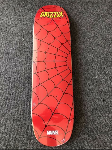 Mavin RARE Grizzly Marvel Spiderman Web Cruiser Skateboard Deck