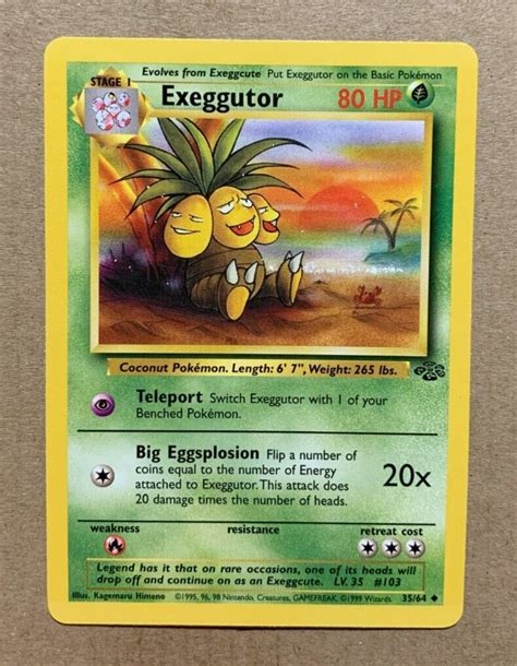 Exeggutor 35 64 Jungle Set Uncommon Pokemon Card NM Mint EBay