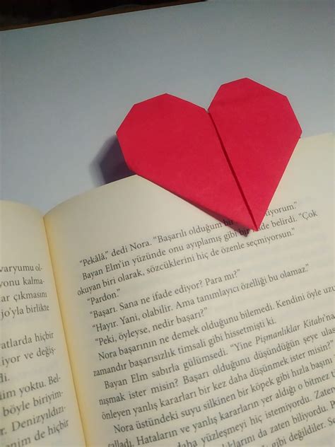 Origami Heart Bookmark Pattern - Etsy