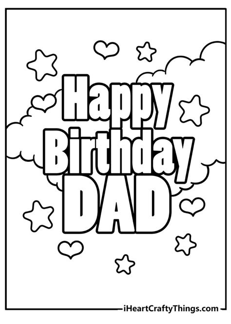 Happy Birthday Dad Coloring Pages 100 Free Printables