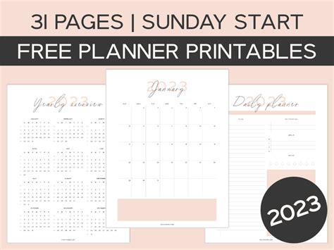 Free Printable Planner 2023 Pdf Anjahome Planner Printables Free Daily Planner Printables