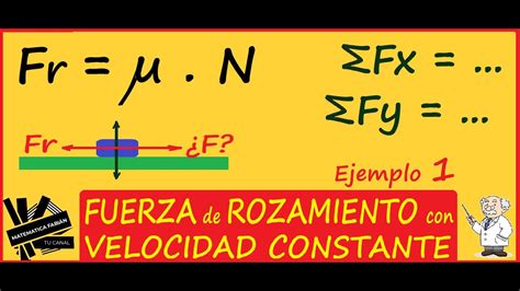 Fuerza De Rozamiento Con Velocidad Constante Paso A Paso Ejemplo