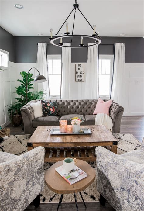 A Cozy Rustic Glam Living Room Makeover For Fall The Diy Mommy