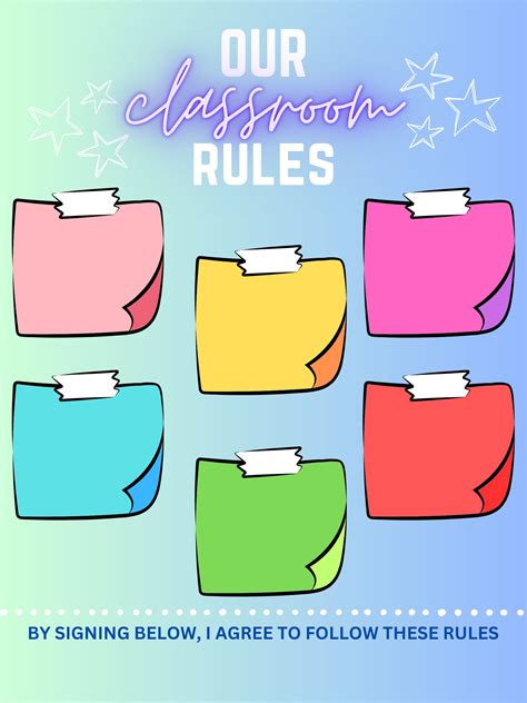 Our Classroom Rules Class Rules Poster Etsy