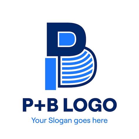 Diseño de logotipo de letras p y b Vector Premium