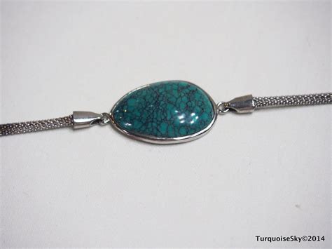 Natural turquoise bracelet 6.7 inches — TurquoiseSky