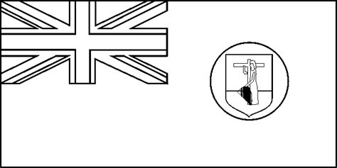 Montserrat flag coloring picture