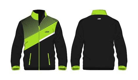 Premium Vector Sport Jacket Green And Black Template For Design On