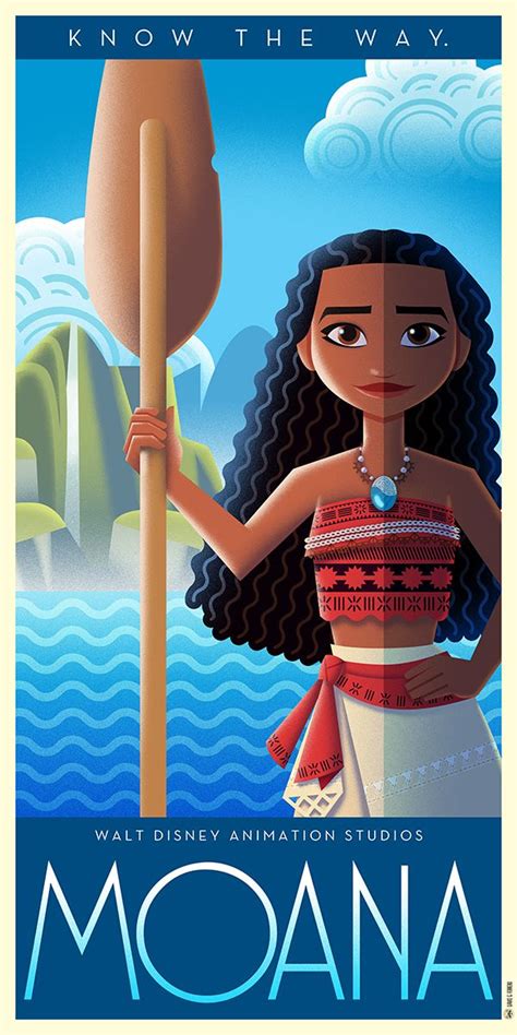 Moana Art Deco Poster By DavidGFerrero On DeviantArt Walt Disney