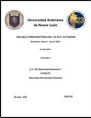 ASH AR1 Etapa 2 LITERATURA pdf Universidad Autónoma de Nuevo León