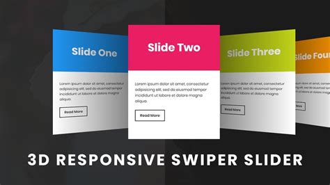 3D Responsive Touch Slider Using Html CSS Swiper Js YouTube