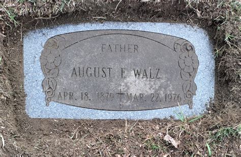 August Frederick Walz Find A Grave Memorial