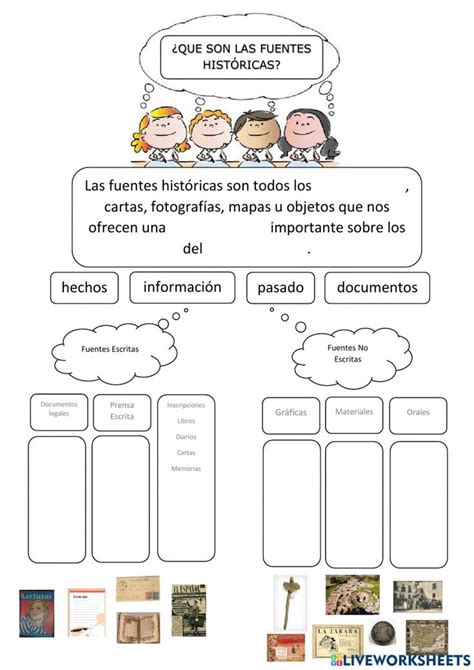 Ficha Interactiva De Las Fuentes Hist Ricas Para Primaria Puedes