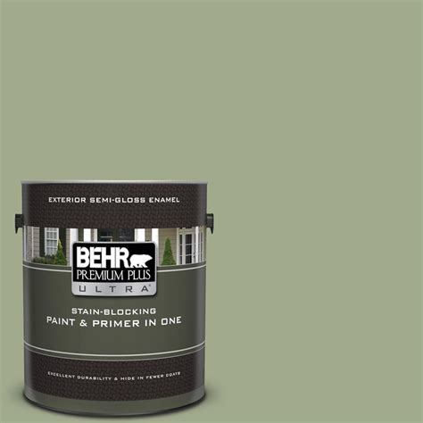 Behr Premium Plus Ultra Gal Pmd Mountain Sage Semi Gloss Enamel