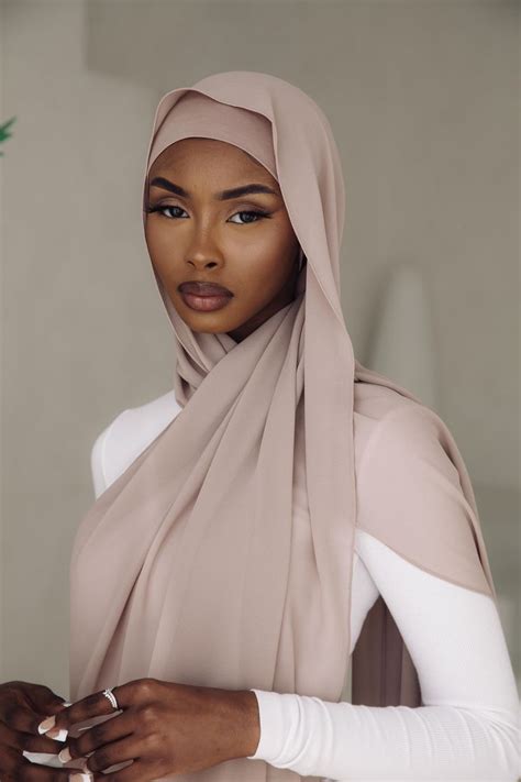 Matching Hijab Undercap Set Taupe Beautiful Women Faces