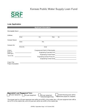 Fillable Online Dw Srf Application Fax Email Print Pdffiller