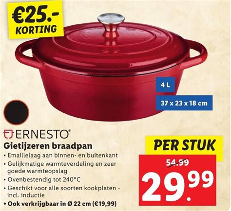 Gietijzeren Braadpan Aanbieding Bij Lidl