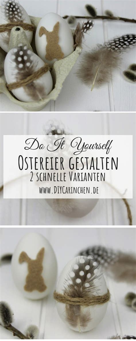 DIY 2 Schnelle Und Einfache Bastelideen Ostereier Schlicht Zu