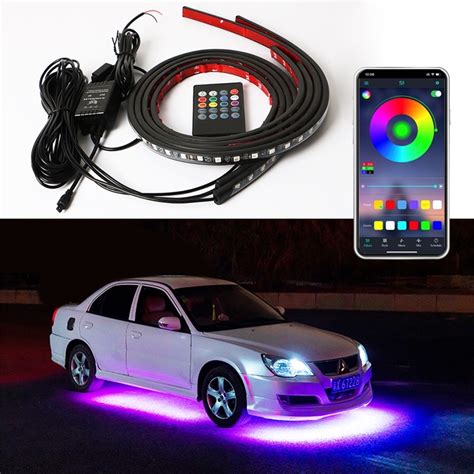 Jual Lampu LED Strip Bawah Kolong Sasis Mobil Kendali Aplikasi Kontrol