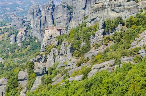 Roussanou Monastery At Meteora Monasteries Greece Stock Image Image