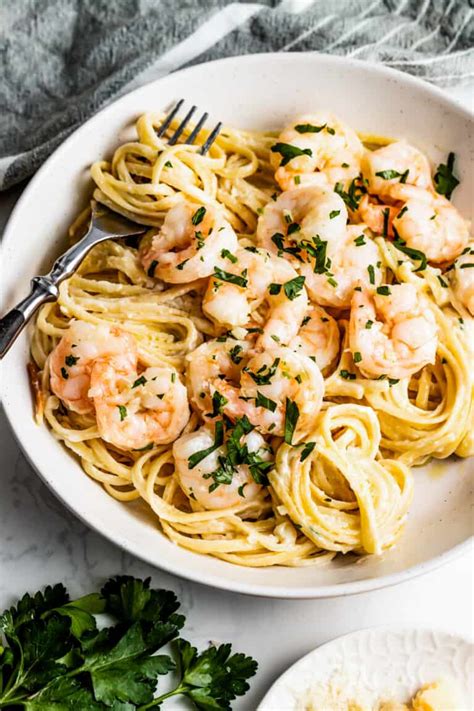 Shrimp Alfredo Linguine Pasta Diethood