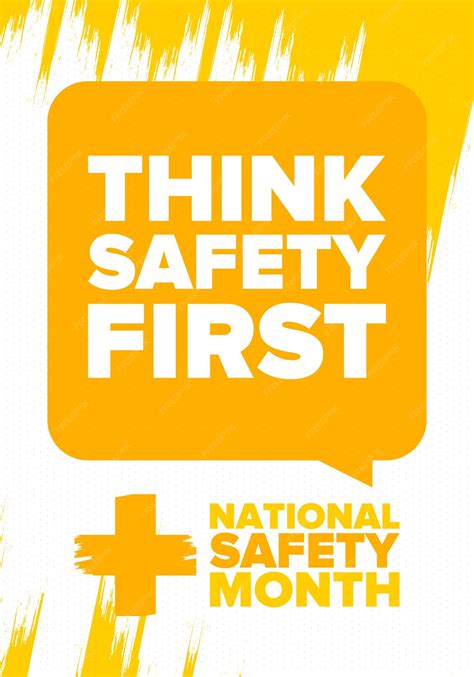 Premium Vector National Safety Month In June Warning Of Unintentional