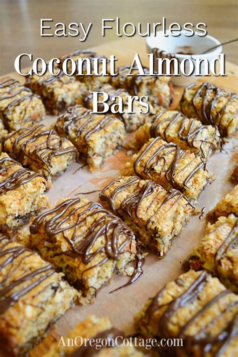 Healthier Flourless Coconut Almond Bars Recipe An Oregon Cottage