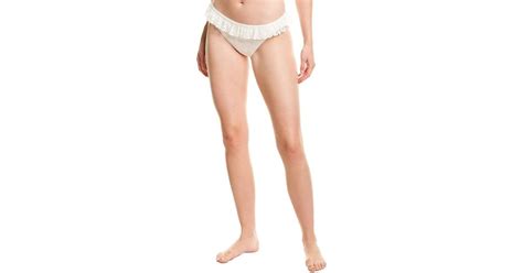 Kate Spade Lace Classic Bikini Bottom In White Lyst