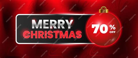 Premium Vector Red Christmas Banner Design With Beautiful Decorations