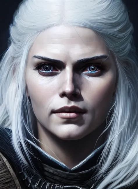 Closeup Portrait Shot Of Cirilla From The Witcher Stable Diffusion