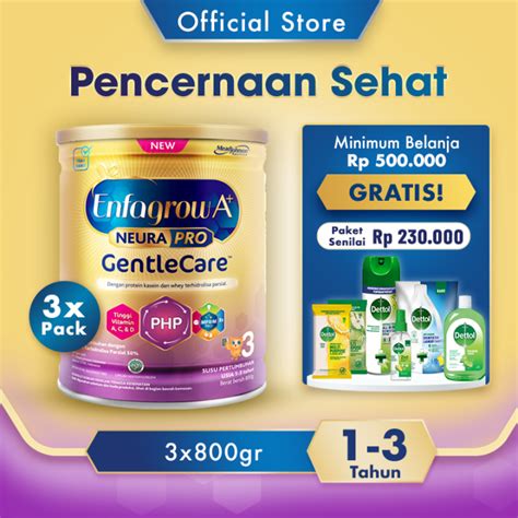 Paket Isi 3 Enfagrow A Gentle Care Susu Formula Anak Untuk Gangguan