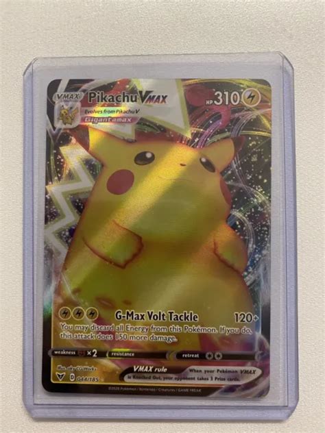 POKEMON TCG Vivid Voltage Pikachu VMax Full Art Ultra Rare Holo Card