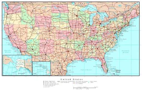 Major Us Cities And Roads Map Usa Road Map Awesome United States Map ...