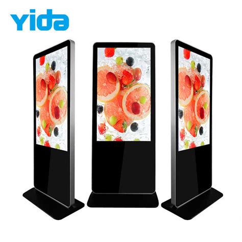 Floor Standing 55in Lcd Touch Screen Stands Advertising Player