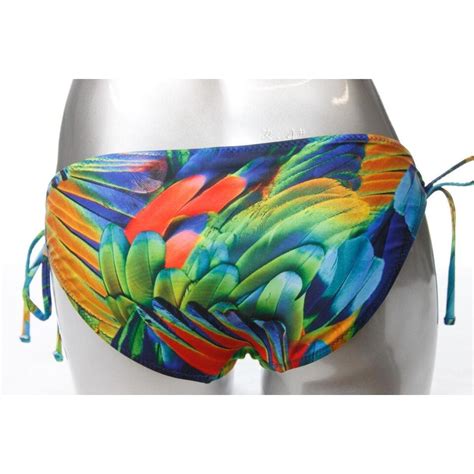 ABS Allen Schwartz Trendy Multi Color Bikini Bottom Womens 4 Swim