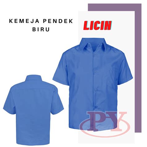 FH040 KEMEJA PENGAWAS LENGAN PENDEK BIRU LICIN KOSHIBO Shopee